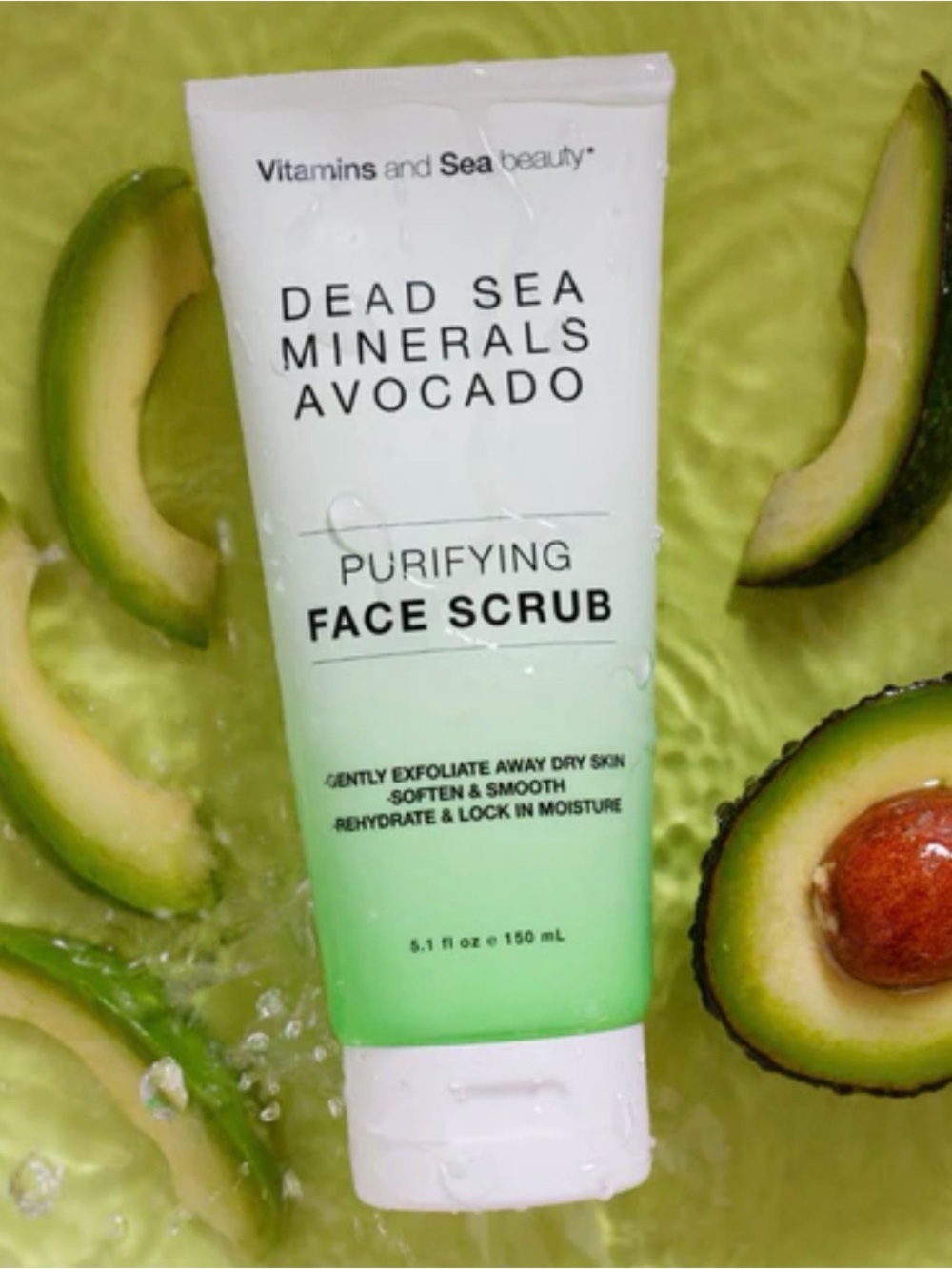 Dead Sea Minerals + Avocado Purifying Facial Scrub VITAMINS AND sea Beauty